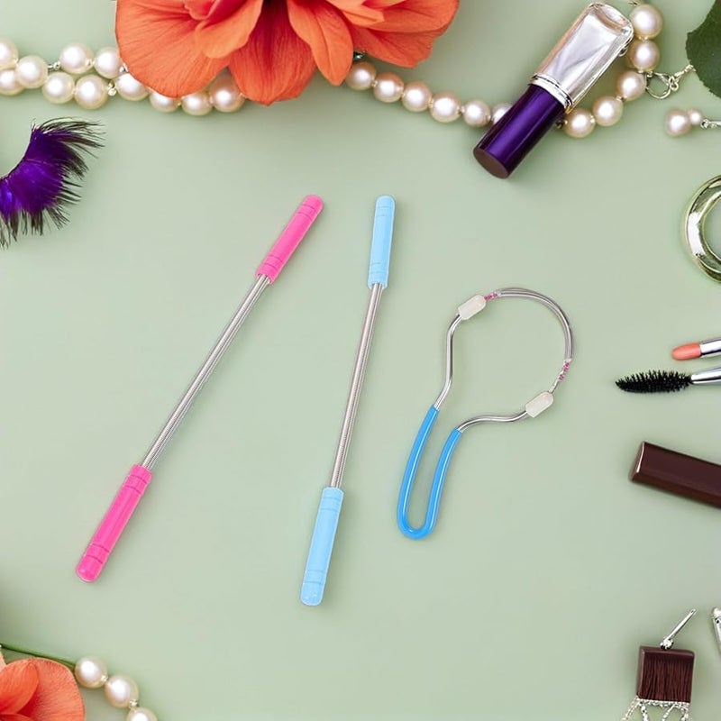 Stainless Steel Facial Epilator For Women 8pcs Spring Hair Remover Portable Design - Image 5